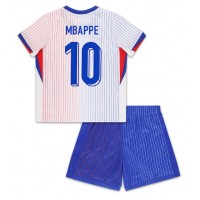 Camisa de time de futebol França Kylian Mbappe #10 Replicas 2º Equipamento Infantil Europeu 2024 Manga Curta (+ Calças curtas)